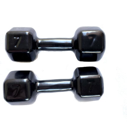 Par De Halteres Vinil 7 kg Sextavado – acessório de treino | Kinesfit